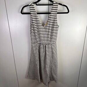 Maeve Anthropologie Womens Sz 2 Mini Dress Black/White Country Cottage Retro Y2K